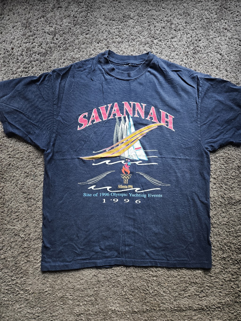 Savannah 1996 Olympic Yachting Graphic Tee - Navy